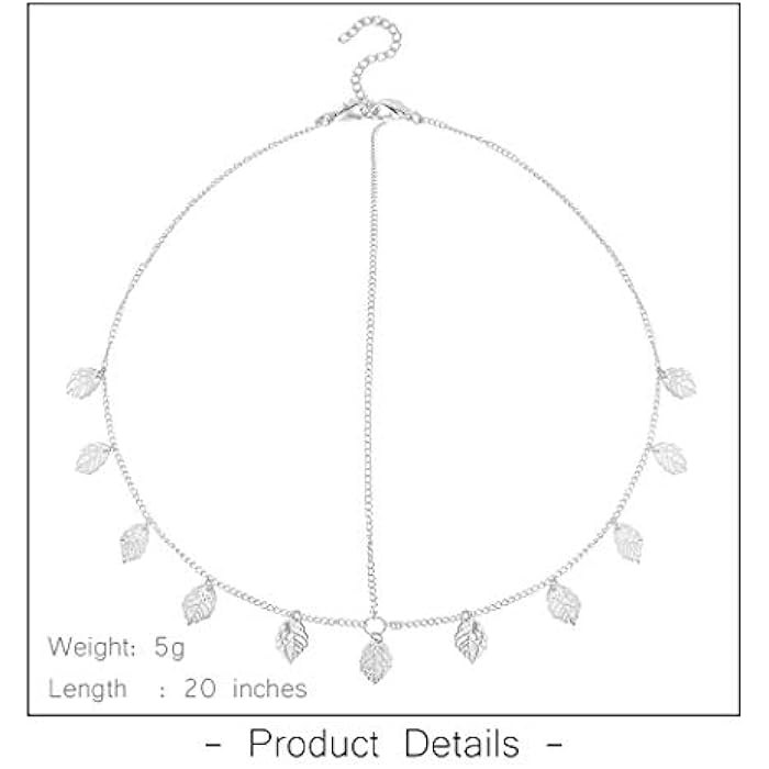 Fstrend Boho Leaf Layered Head Chains Dainty Tassel Headband Hot Christmas Fashion Hair Jewelry Party for Women and Girls(Silver) - Image 5